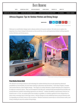 Click here for Alfresco Elegance: Tips for Outdoor Kitchen and Dining Design by Haute Residence (pdf)