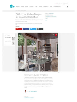 Ryan Hughes Design featured on HGTV June 2021 75 Outdoor Kitchen Designs