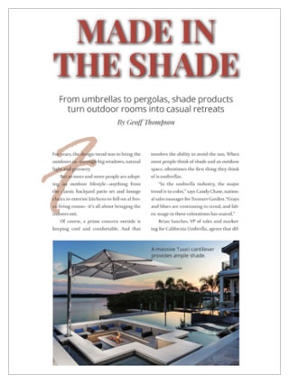 Made in the Shade. Ryan Hughes Design Build, featured in Casual Living - May 2019
