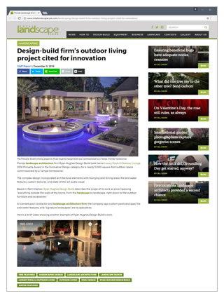 Ryan Hughes Design outdoor living project cited for innovation