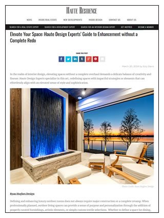 Click here for Haute Residence Elevate Your Space: Haute Design Experts’ Guide to Enhancement without a Complete Redo March 20 2024 (pdf)